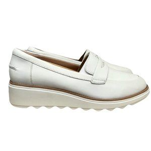 White Platform Penny Loafers